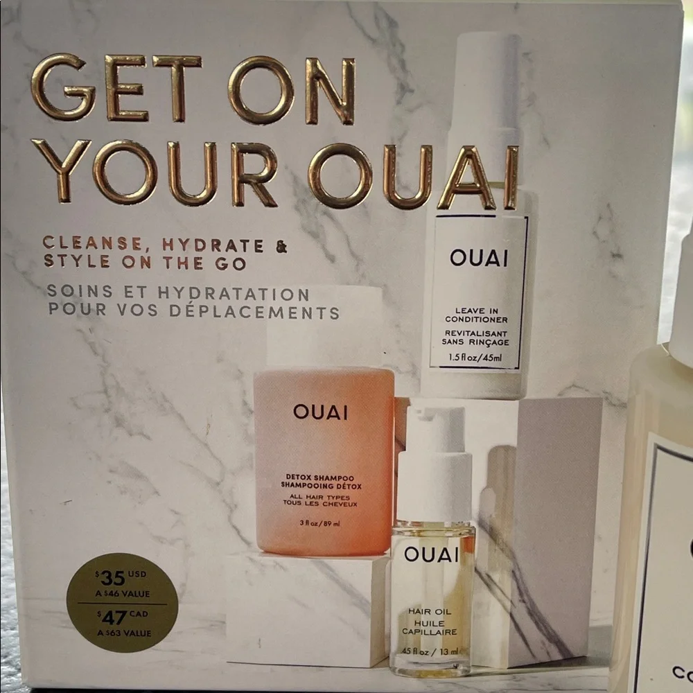OUAI Get on Your OUAI three piece kit: cleanse, hydrate & style on the go!